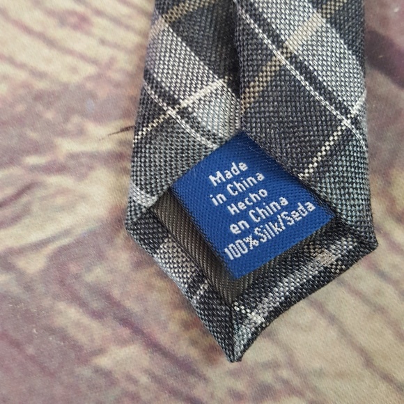 Vince Camuto Silk Neck tie Museo Plaid - Picture 5 of 6